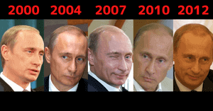 プーチン大統領の顔の変化画像