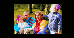 プーチン大統領と家族の画像