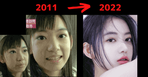 宮脇咲良の過去画像との比較