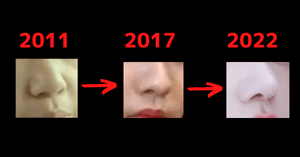 宮脇咲良の鼻の画像変化
